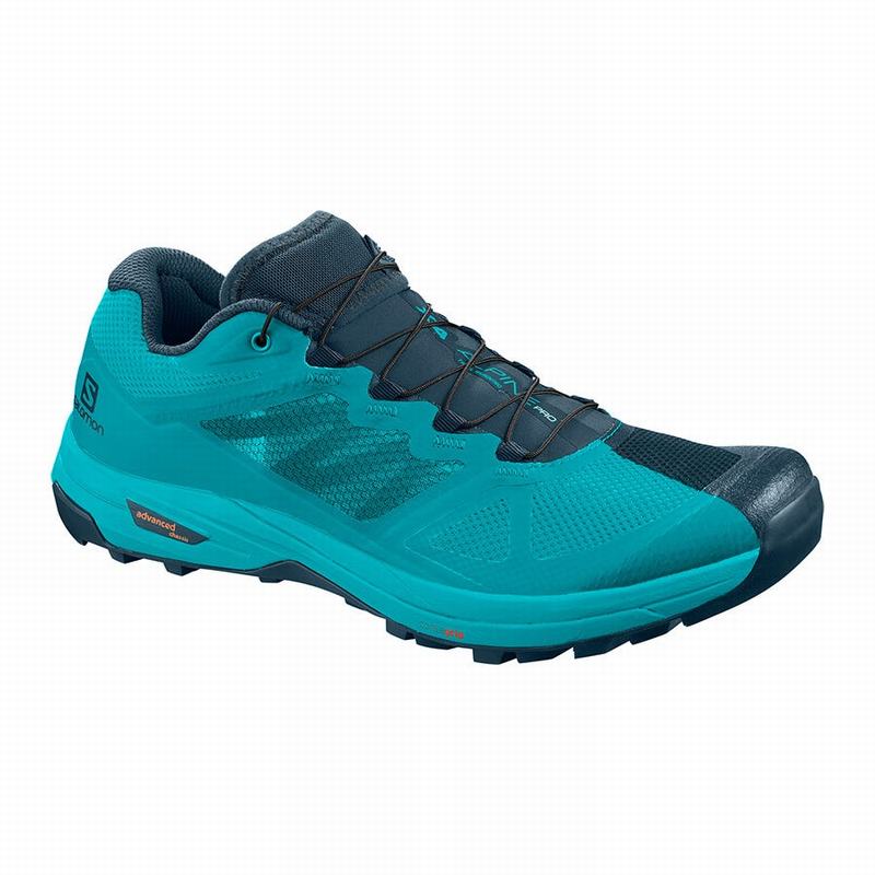 Chaussures De Trail Running Salomon Femme Turquoise / Bleu - Salomon X ALPINE W /PRO - France (8051-